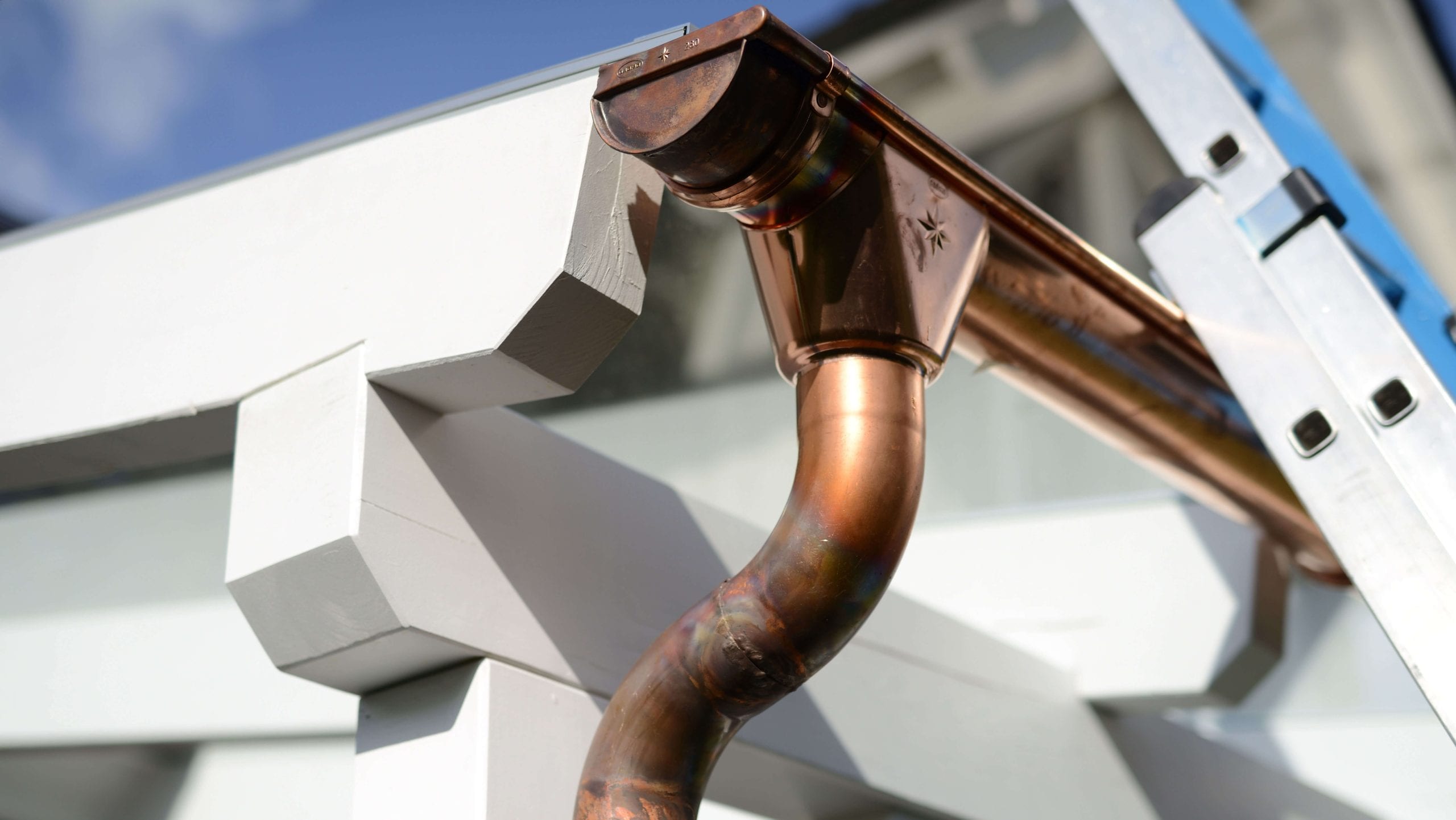 High-end copper gutters with a seamless design for residential properties in Douglasville